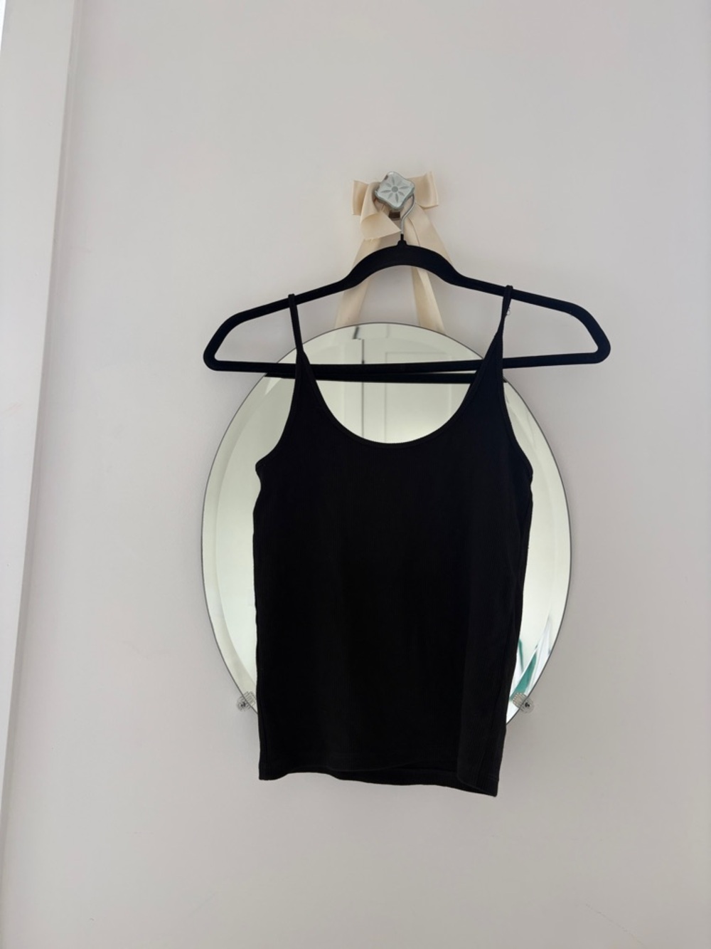 Massimo Dutti Black Scoop Neck Camisole